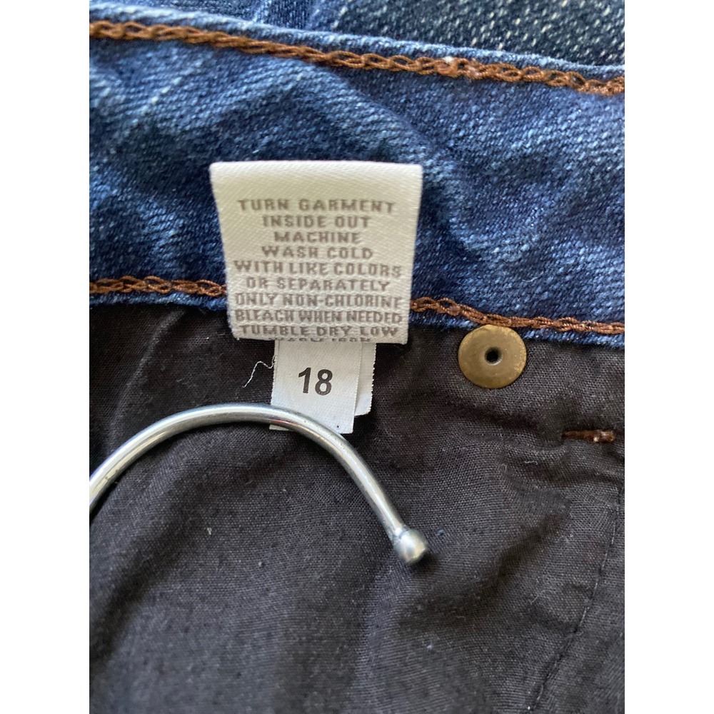 Relativity Bootcut Jeans Women 18 Blue Medium Wash Stretch Denim Mid Rise - Picture 10 of 12